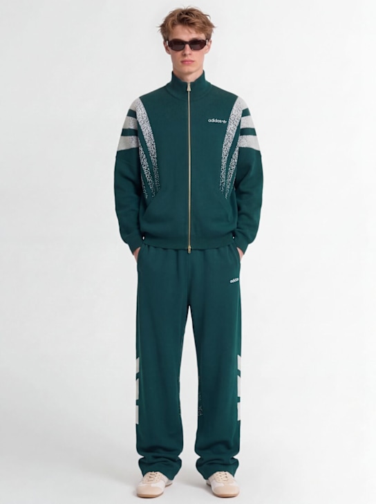 adidas Originals: Santiago Fully Fashion knit jacket - 绿色 - men_1 | Luisa Via Roma