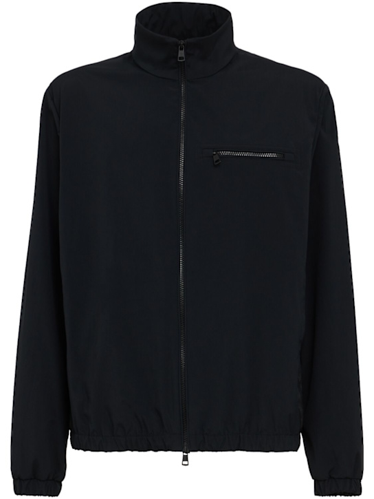 Moncler: Danby tech blend casual jacket - ブラック - men_0 | Luisa Via Roma