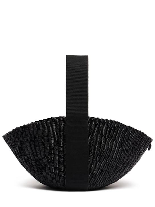 Muuñ: Nona酒椰纤维效果手提包 - 黑色 - women_0 | Luisa Via Roma