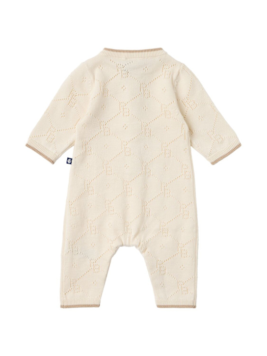 Petit Bateau: Printed cotton jersey romper - Blanco Opaco - kids-boys_1 | Luisa Via Roma