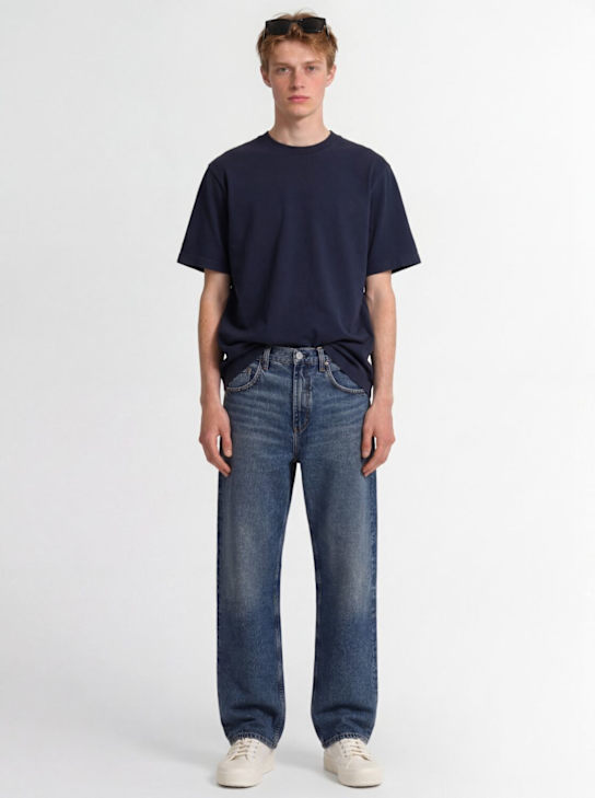 Agolde: Asha mock cotton crewneck t-shirt - Lyon - men_1 | Luisa Via Roma