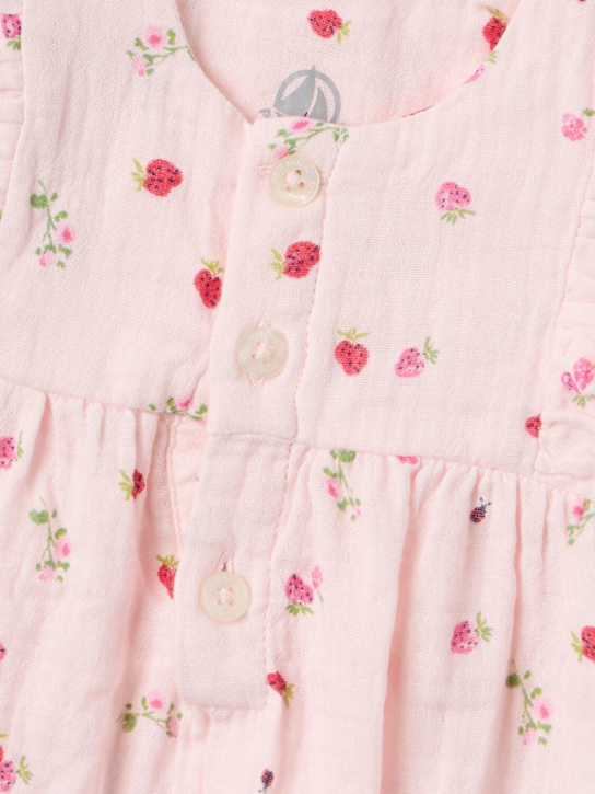 Petit Bateau: Printed cotton jersey romper - 粉色 - kids-girls_1 | Luisa Via Roma