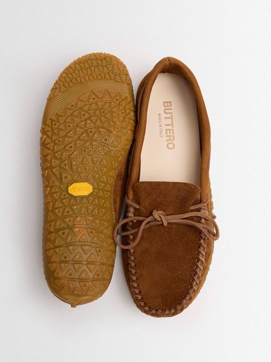 Buttero: Suede loafers - Terra - men_1 | Luisa Via Roma