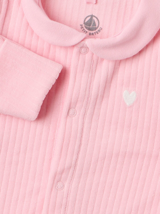 Petit Bateau: Cotton jersey romper - 粉色 - kids-girls_1 | Luisa Via Roma
