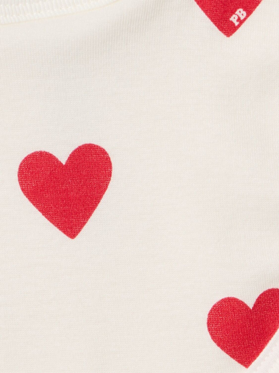 Petit Bateau: Printed cotton bib - Rot/Beige - kids-boys_1 | Luisa Via Roma