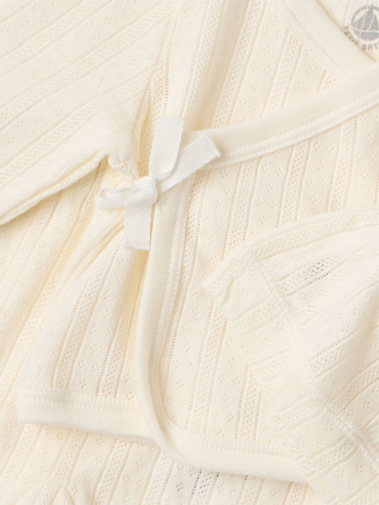 Petit Bateau: Printed cotton jersey top, pants and hat - Wollweiß - kids-boys_1 | Luisa Via Roma