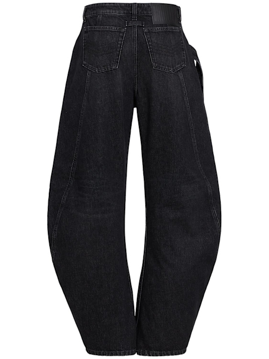 Jean Paul Gaultier: Low waisted denim jeans w/ strap detail - women_1 | Luisa Via Roma
