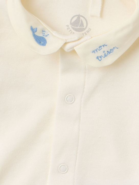 Petit Bateau: Cotton bodysuit - Bei/Multi - kids-boys_1 | Luisa Via Roma