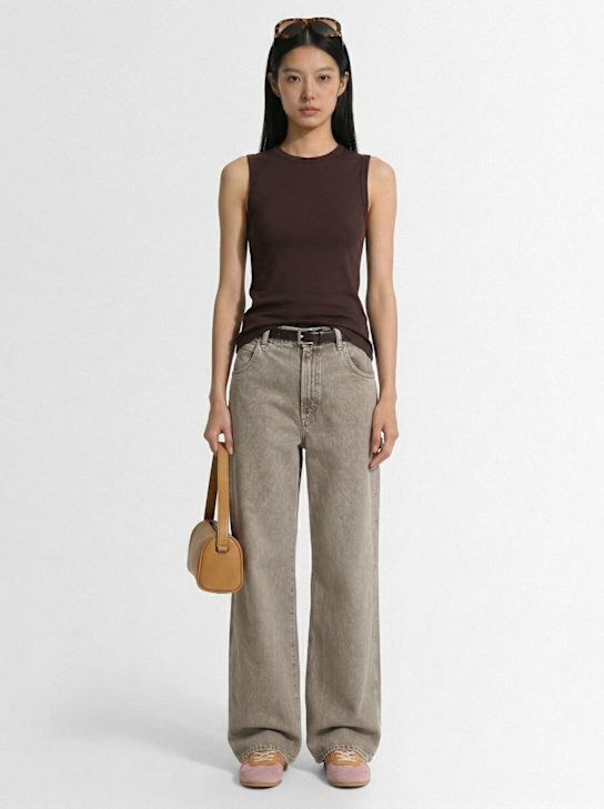 Flore Flore: Esme棉质背心 - 棕色 - women_1 | Luisa Via Roma