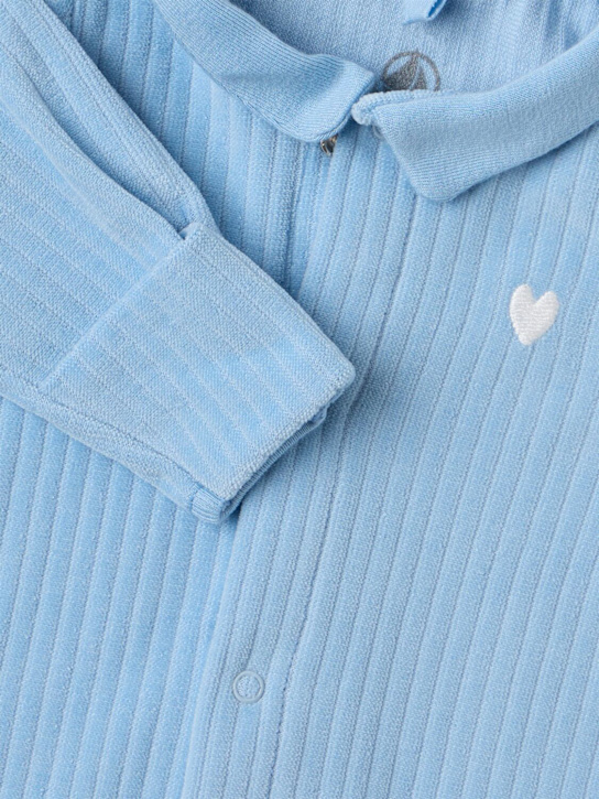 Petit Bateau: Cotton jersey romper - Bleu Clair - kids-boys_1 | Luisa Via Roma