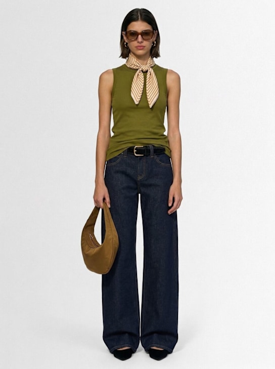 Flore Flore: Esme 코튼 탱크 탑 - 그린 - women_1 | Luisa Via Roma