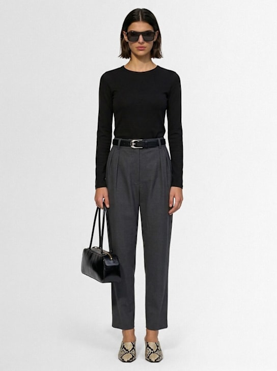 The Mannei: Cropped straight pants - Grigio - women_1 | Luisa Via Roma