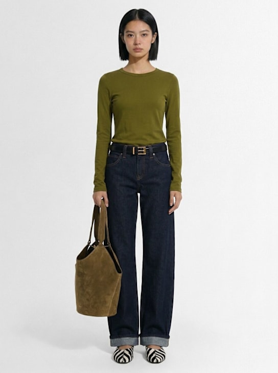 Flore Flore: 超长袖棉质T恤 - 绿色 - women_1 | Luisa Via Roma