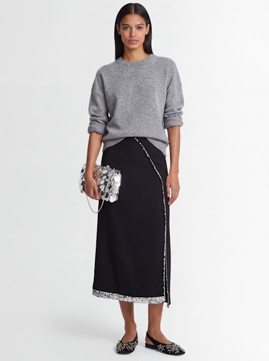 Rabanne: Midi skirt - ブラック - women_1 | Luisa Via Roma