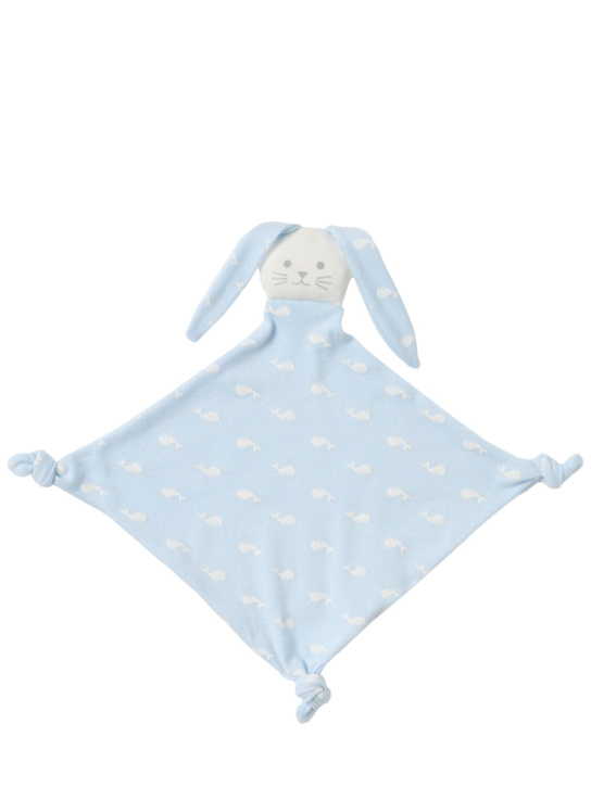 Petit Bateau: Bunny cotton plush toy - Bianco/Blu - kids-girls_0 | Luisa Via Roma