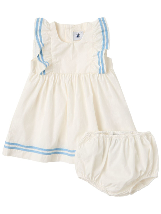 Petit Bateau: Cotton dress - 米黄色 - kids-girls_1 | Luisa Via Roma