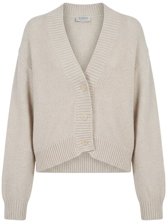 Laneus: Boxy版型针织开衫 - Panna/Cream - women_0 | Luisa Via Roma