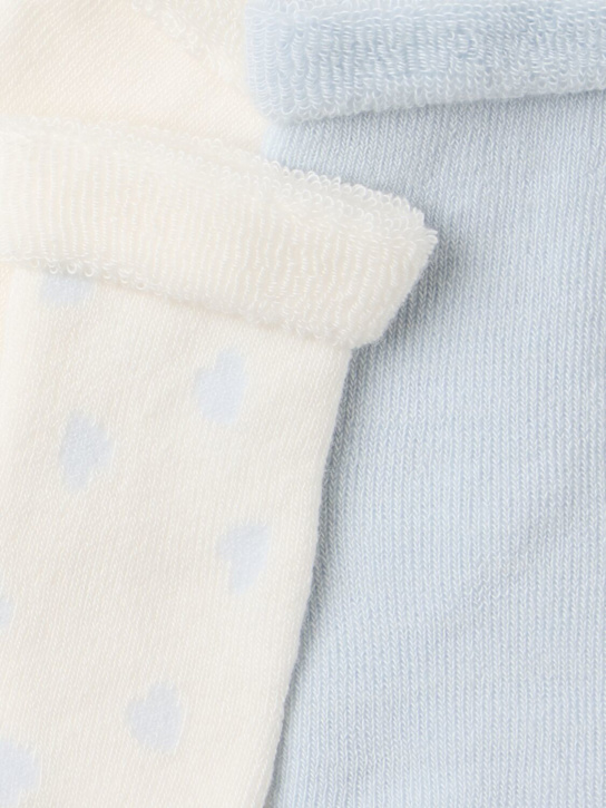 Petit Bateau: Set of 3 socks - Blu/Wht/Bei - kids-boys_1 | Luisa Via Roma