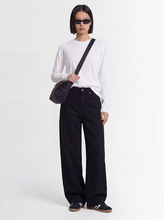 Carhartt WIP: Brandon denim wide leg jeans - ブラック - women_1 | Luisa Via Roma