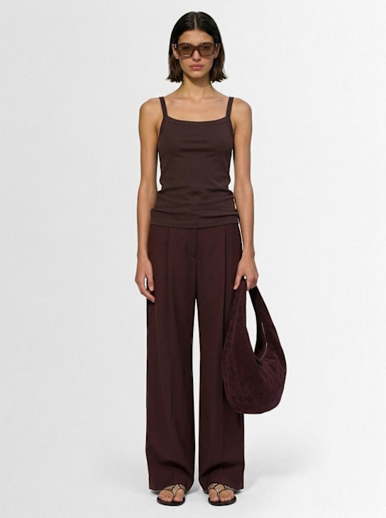 Flore Flore: May Cami棉质罗纹背心 - 棕色 - women_1 | Luisa Via Roma