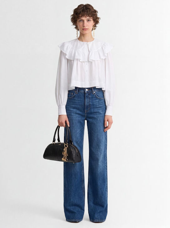 Chloé: 高腰喇叭腿牛仔裤 - 蓝色 - women_1 | Luisa Via Roma