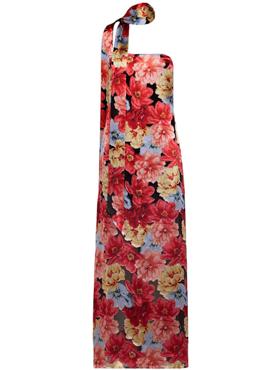 Gestuz: Sigrida printed long dress - Red/Multi - women_0 | Luisa Via Roma