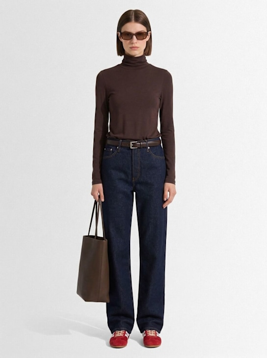 Flore Flore: Dinah长袖棉质T恤 - 棕色 - women_1 | Luisa Via Roma