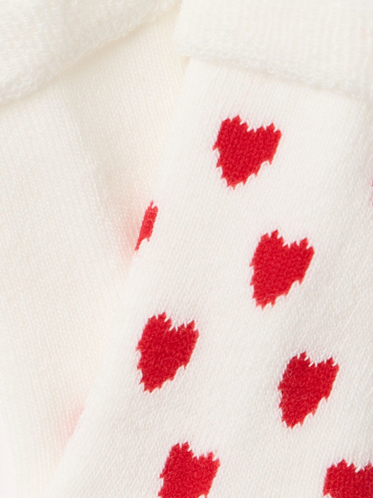 Petit Bateau: Set of 2 socks - 白色/红色 - kids-girls_1 | Luisa Via Roma