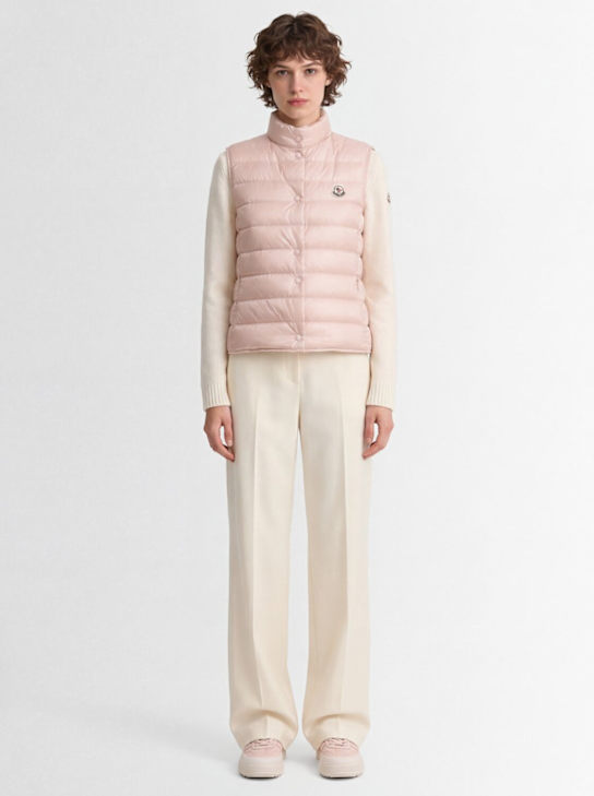 Moncler: Liane nylon down vest - Rosa Chiaro - women_1 | Luisa Via Roma