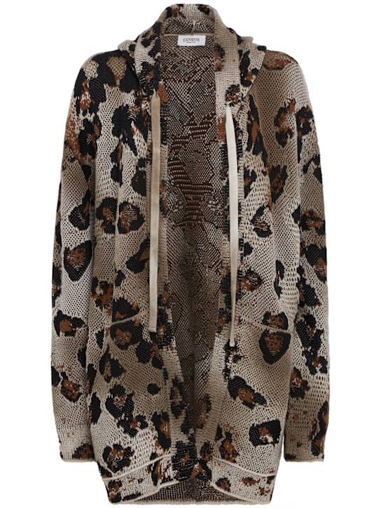 Laneus: Oversize knit cardigan - Multicolore - women_0 | Luisa Via Roma