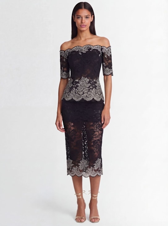 Rabanne: Off-the-shoulder top - ブラック - women_1 | Luisa Via Roma