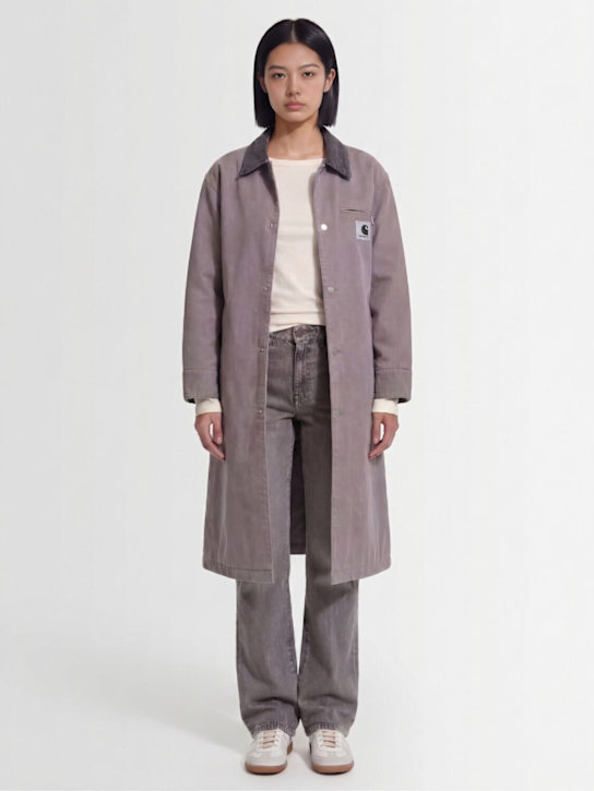 Carhartt WIP: Webster cotton canvas casual jacket - Beige - women_1 | Luisa Via Roma