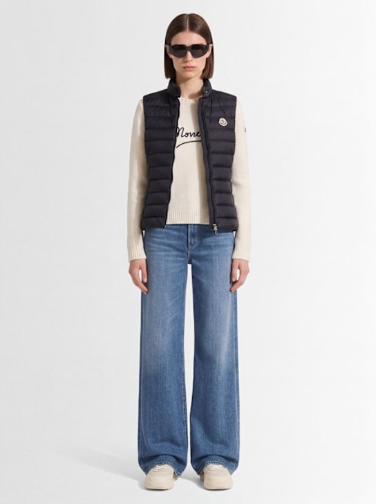 Moncler: Igens nylon down vest - Black - women_1 | Luisa Via Roma
