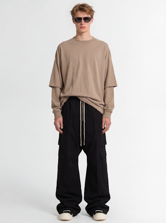 Rick Owens DRKSHDW: Tommy hustler棉质T恤 - Dirty Pearl - men_1 | Luisa Via Roma