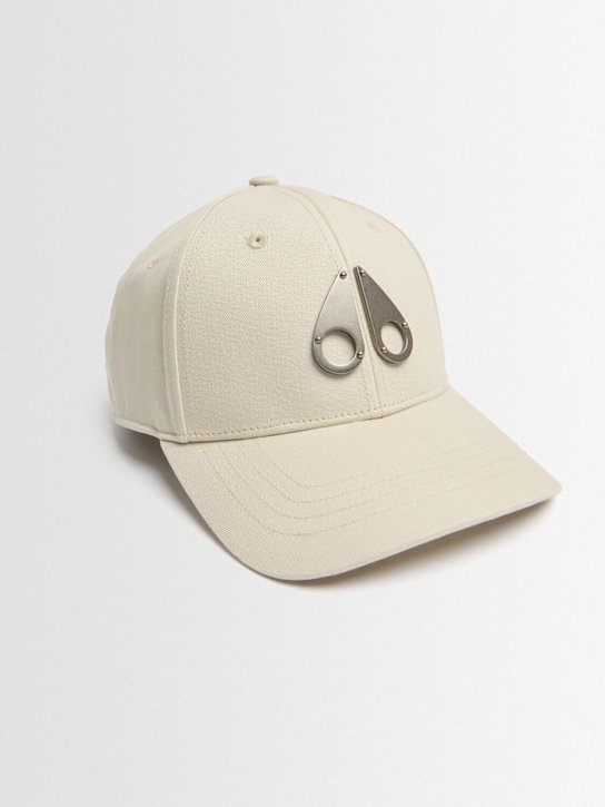 Moose Knuckles: Logo cotton baseball cap - Alabaster - men_1 | Luisa Via Roma
