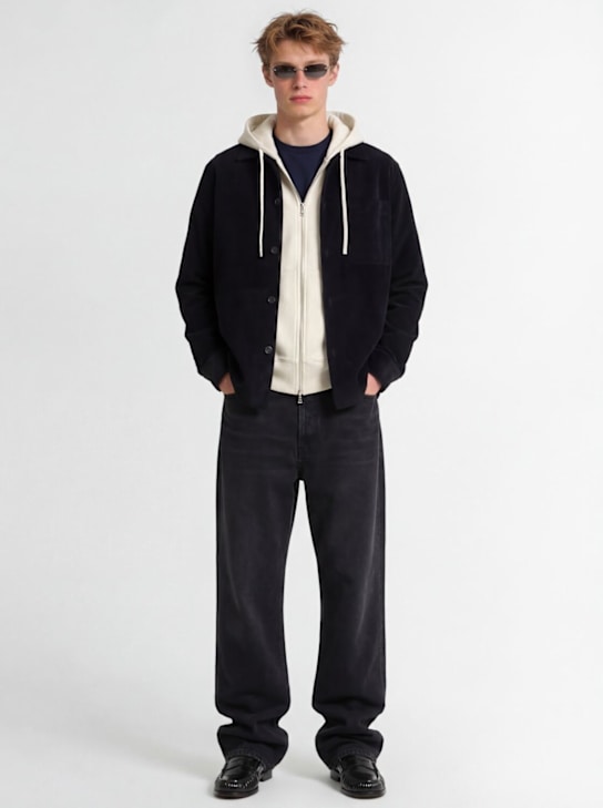 The Core: Cotton corduroy shirt - ブラック - men_1 | Luisa Via Roma