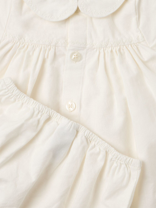 Petit Bateau: Cotton shirt & diaper cover - 米黄色 - kids-girls_1 | Luisa Via Roma