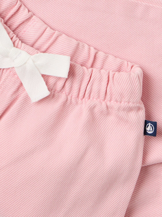 Petit Bateau: Cotton blend pants - ピンク - kids-girls_1 | Luisa Via Roma