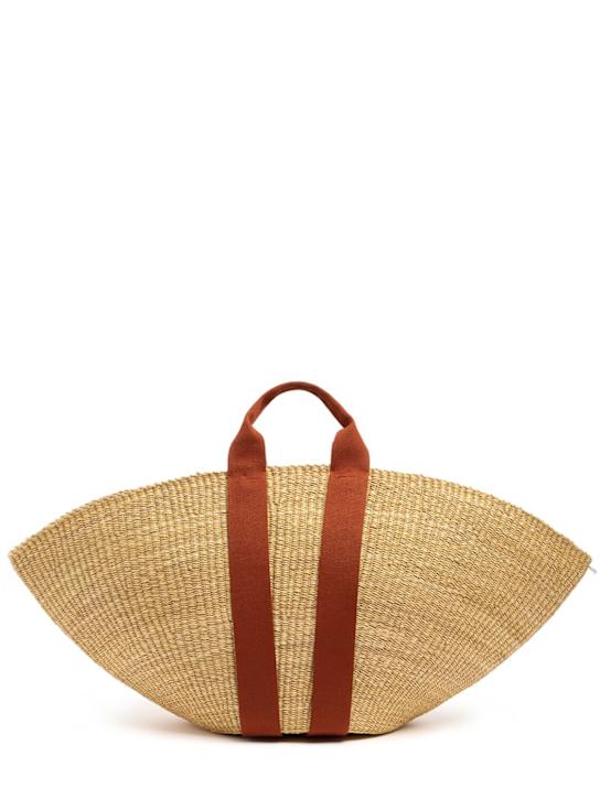 Muuñ: Maxi Sophie拉菲草效果托特包 - Natural/Tan - women_0 | Luisa Via Roma