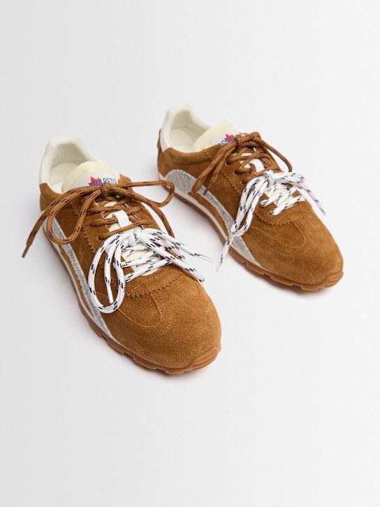 Dsquared2: Leather & synthetic sneakers - 棕色 - men_1 | Luisa Via Roma