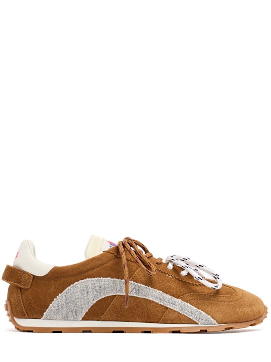 Dsquared2: Leather & synthetic sneakers - 棕色 - men_0 | Luisa Via Roma