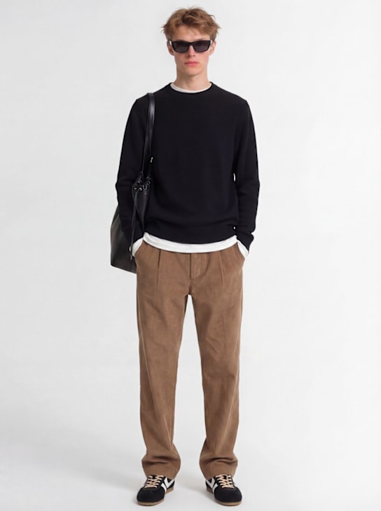 The Core: ウールニットクルーネックセーター - ブラック - men_1 | Luisa Via Roma