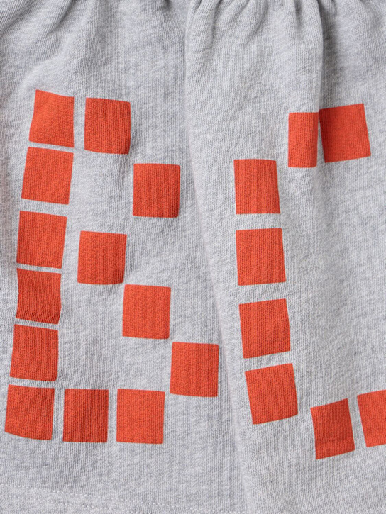 Bobo Choses: 印花纯棉短裤 - 麻灰色 - kids-girls_1 | Luisa Via Roma