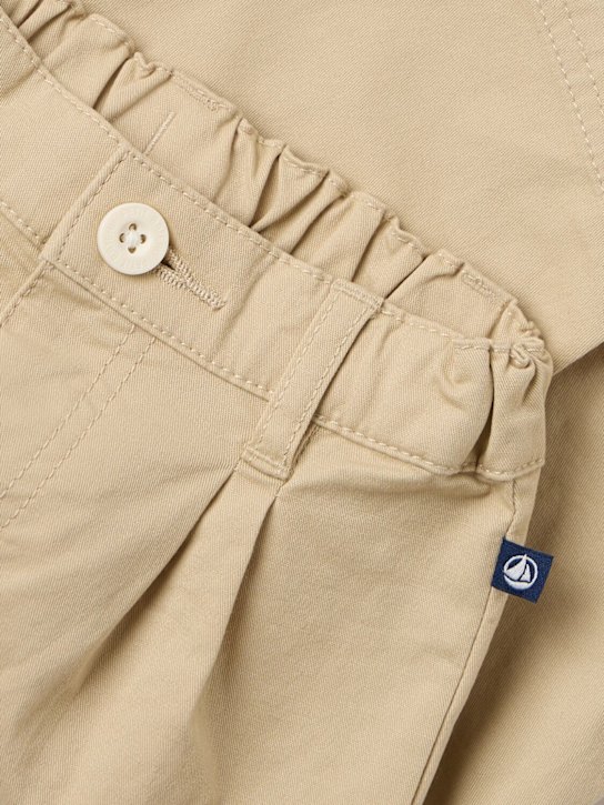 Petit Bateau: Cotton blend gabardine pants - 卡其色 - kids-boys_1 | Luisa Via Roma