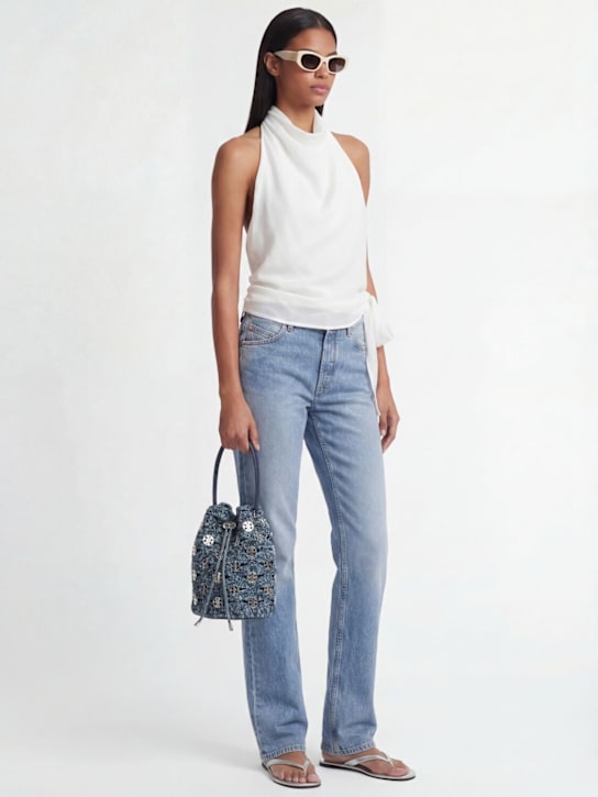 Rabanne: Raffia bucket bag - women_1 | Luisa Via Roma