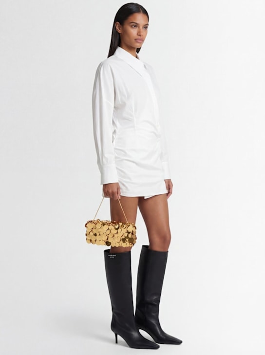 Rabanne: Sequined shoulder bag - Gold - women_1 | Luisa Via Roma