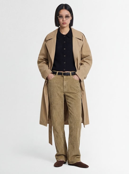 Our Legacy: Full cut corduroy wide pants - ベージュ - women_1 | Luisa Via Roma