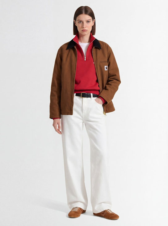 Sacai: Carhartt WIP Duck puffer jacket - Brown - women_1 | Luisa Via Roma