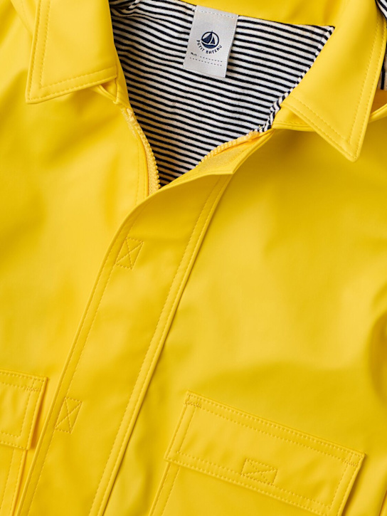 Petit Bateau: Hooded poly windbreaker - Jaune - kids-boys_1 | Luisa Via Roma