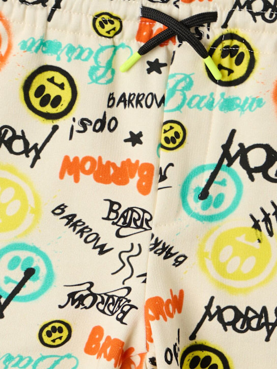 Barrow: Printed cotton sweat shorts - ベージュ - kids-boys_1 | Luisa Via Roma